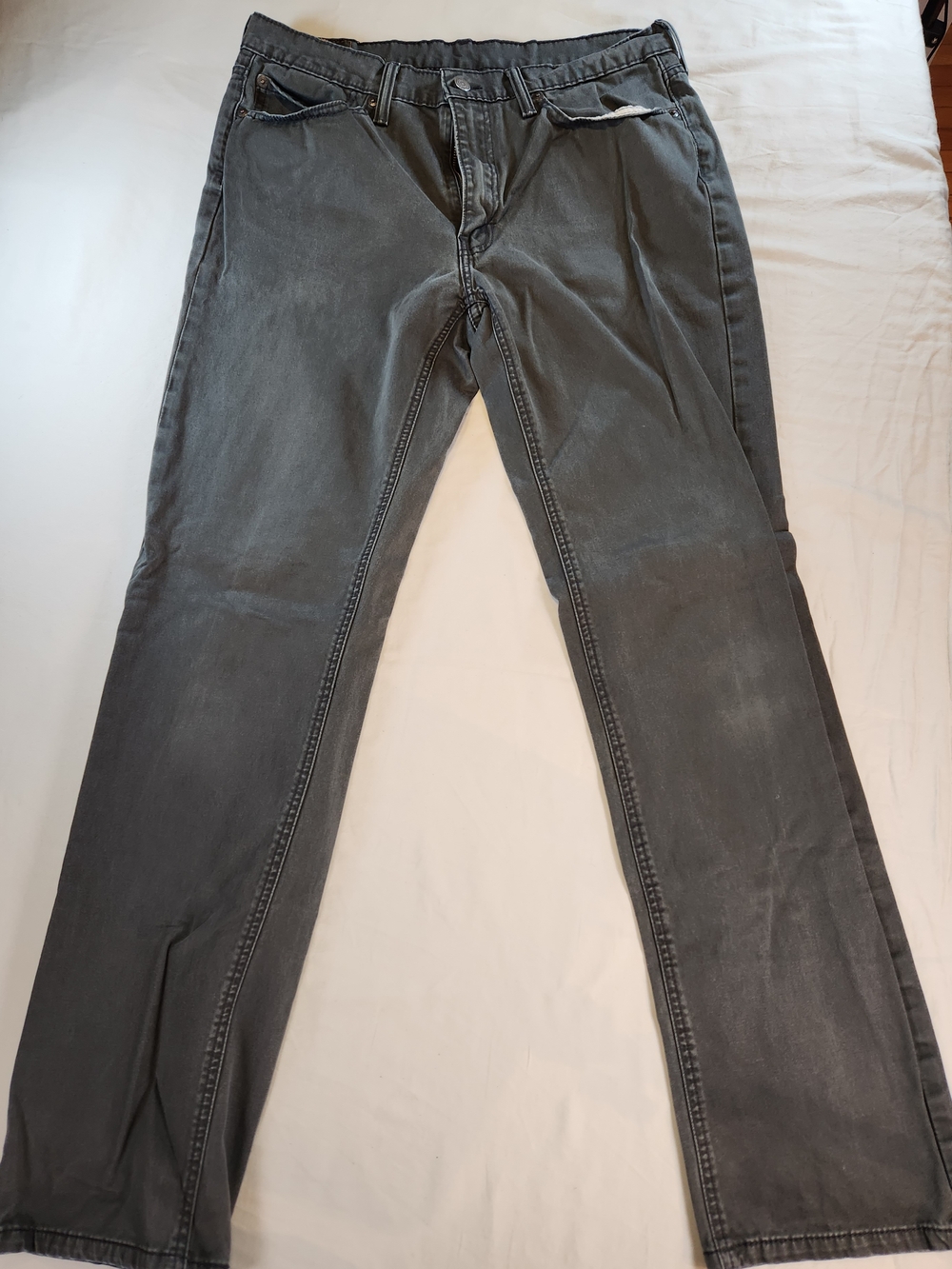 Levi's 541 Straight Gray Denim Medium Wash Regular Fit Men's Jeans Size 34/34